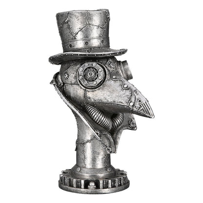 Sculptuur &quot;Steampunk Kraai&quot; Poly 23cm hoog