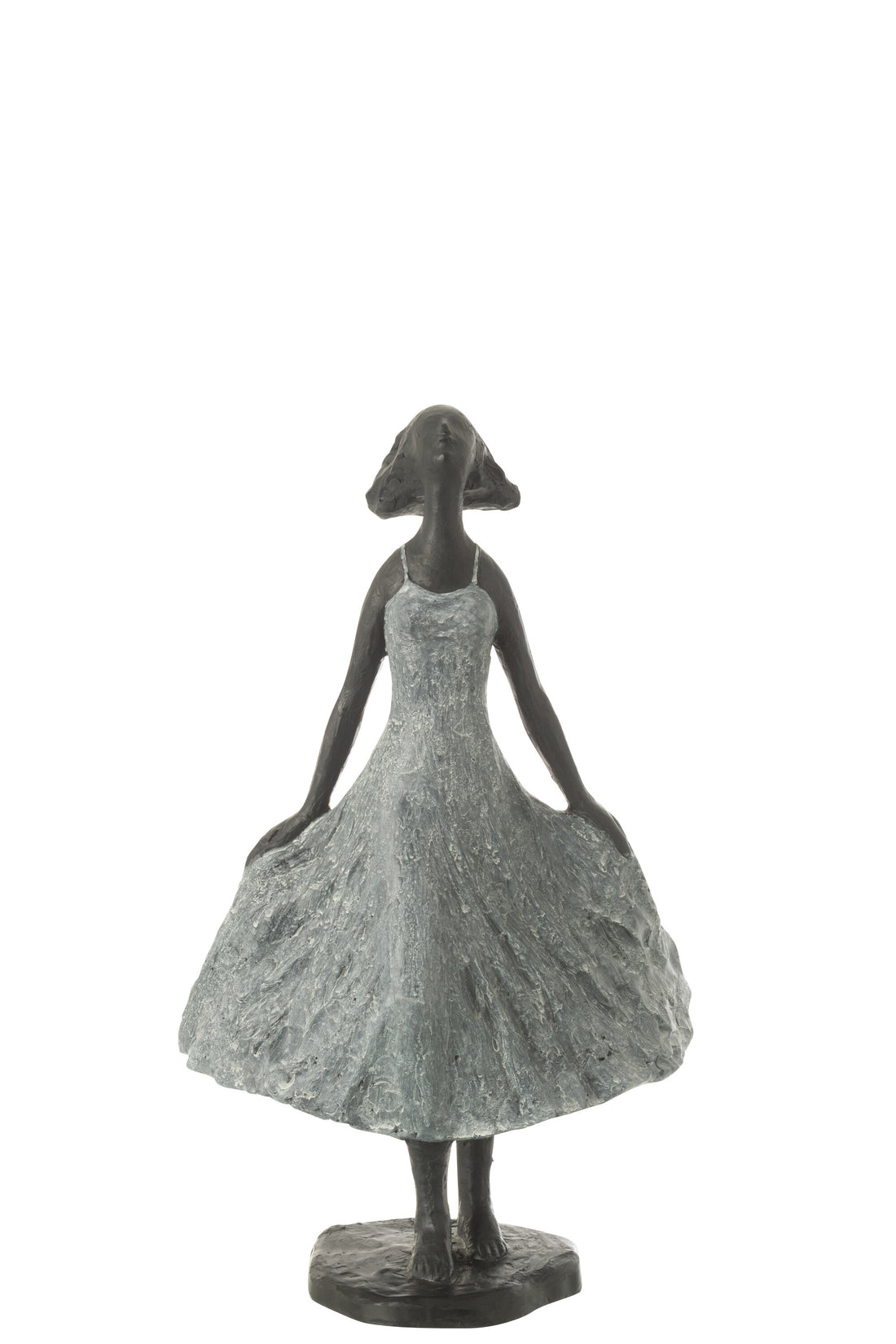 Meisje kijkt naar de lucht hars zwart/grijs klein