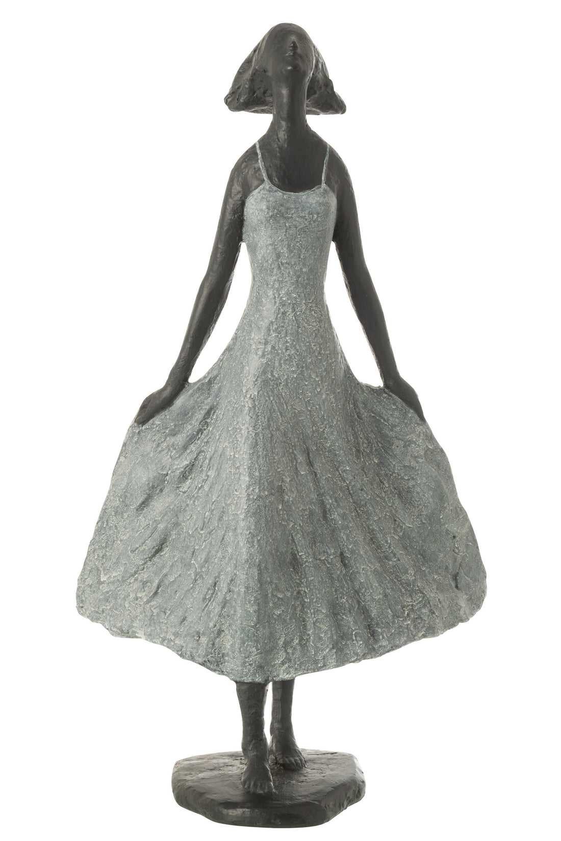 Meisje kijkt naar de lucht hars zwart/grijs groot