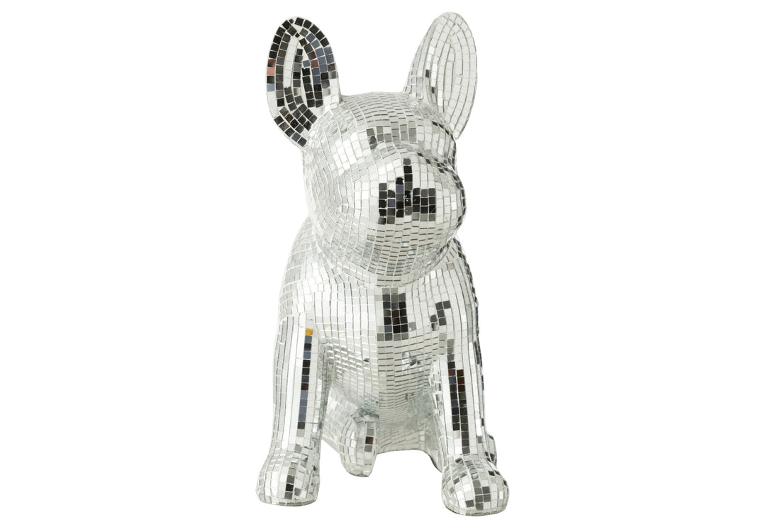 Bulldog Spiegel Hars Zilver