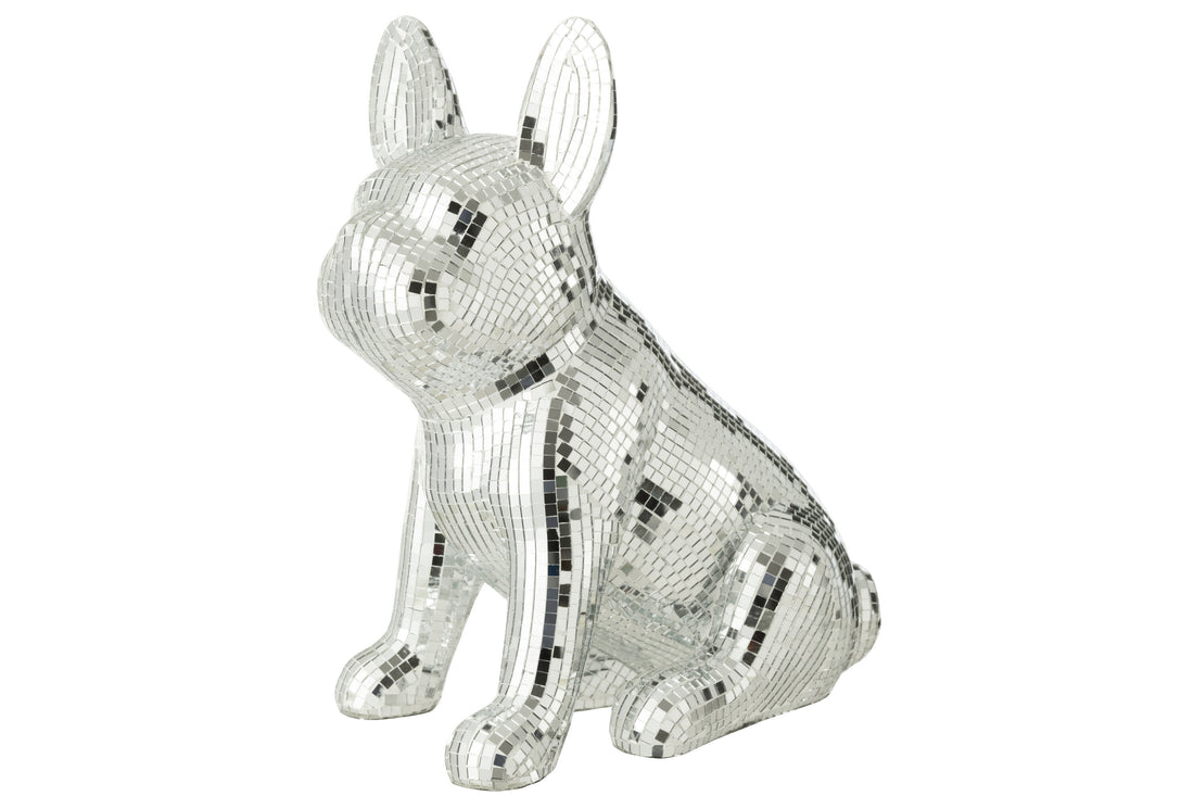 Bulldog Spiegel Hars Zilver