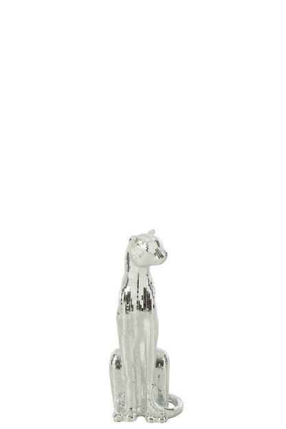 Luipaardspiegel Hars Zilver Klein