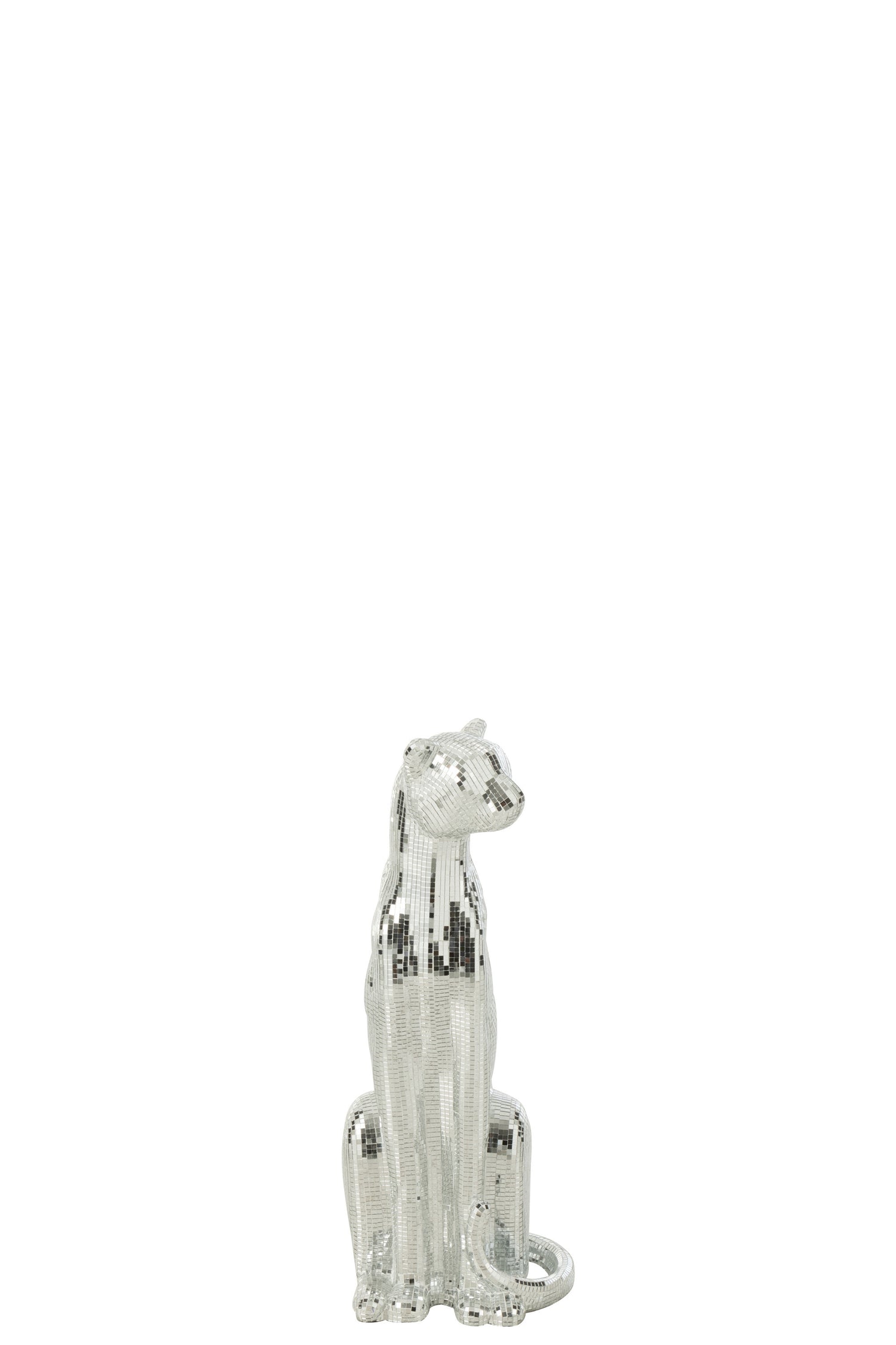 Luipaardspiegel Hars Zilver Klein