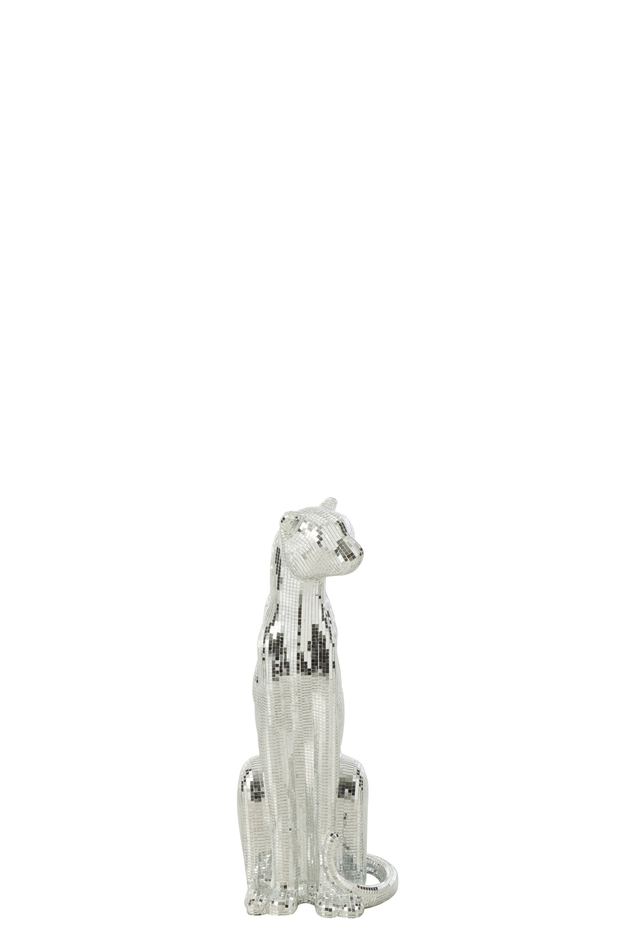 Luipaardspiegel Hars Zilver Klein