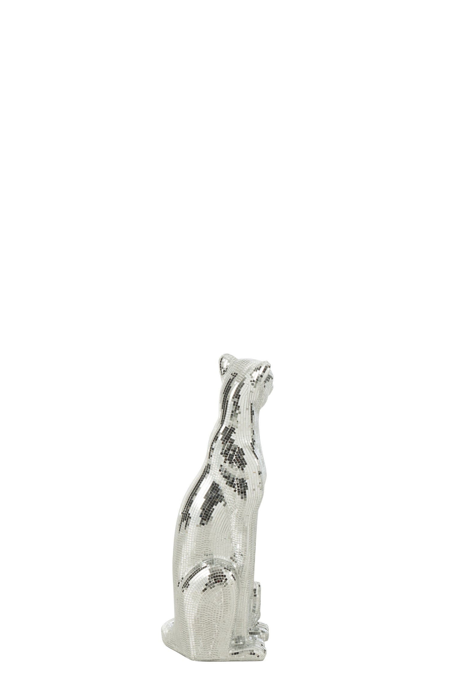 Luipaardspiegel Hars Zilver Klein