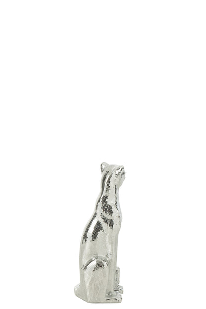 Luipaardspiegel Hars Zilver Klein
