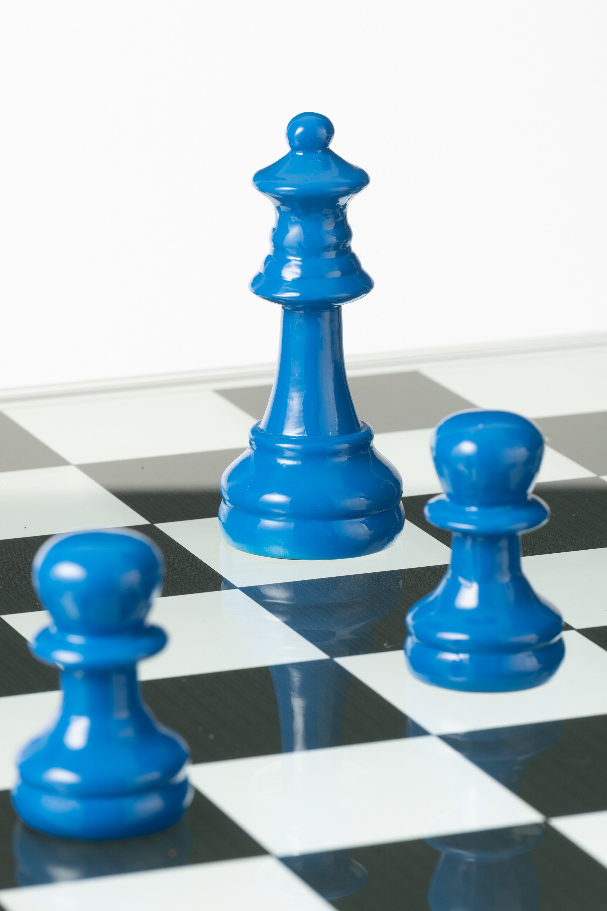 Schaakspel Dieren Hars Blauw/Oranje