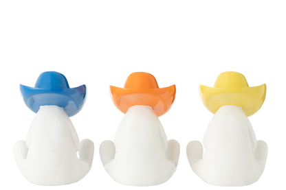 Cowboyhoed figuur hars mix assortiment van 3