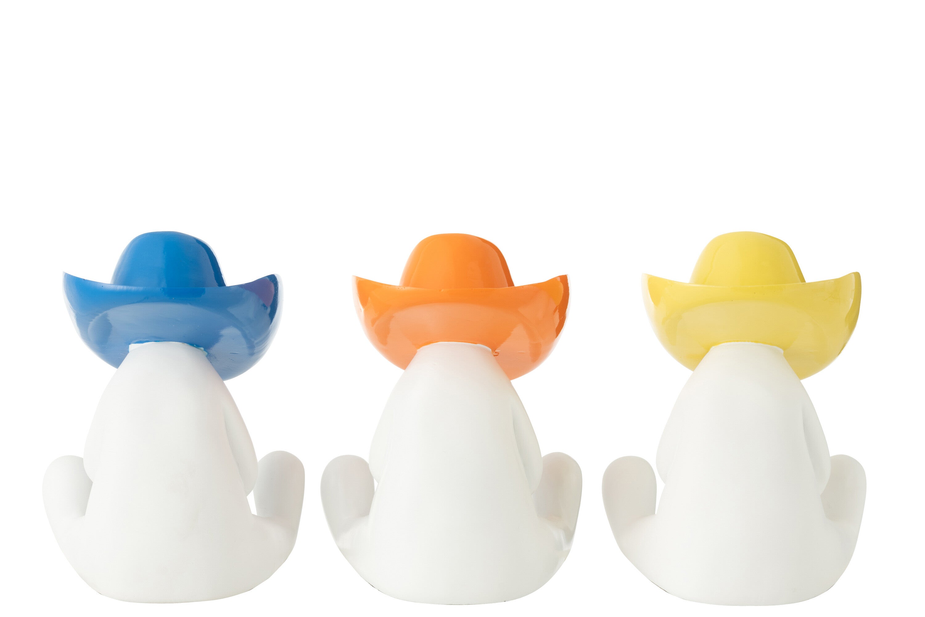 Cowboyhoed figuur hars mix assortiment van 3
