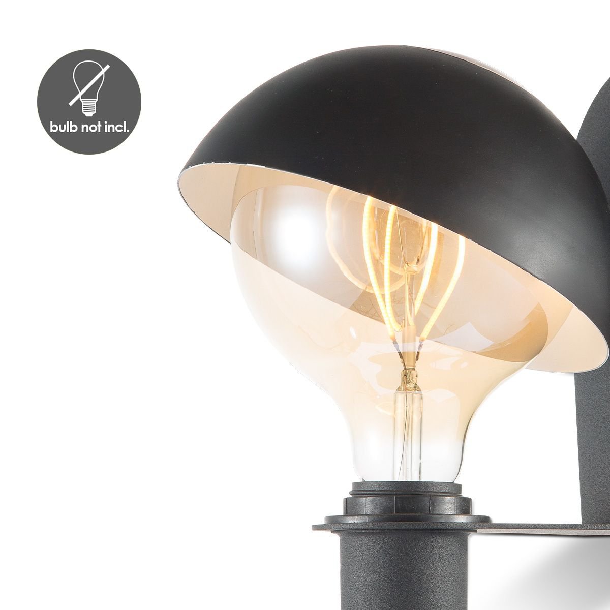 Moderne Wandlamp Dyna | 20/18/18cm | Zwart | E27