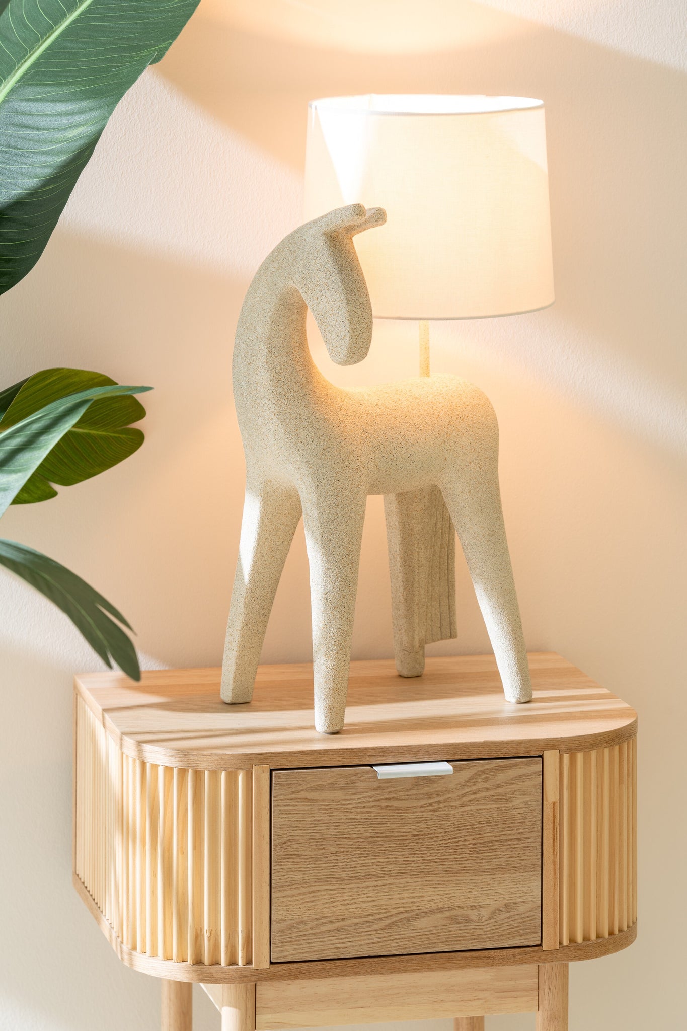 Tafellamp Paard Modern Resin Beige