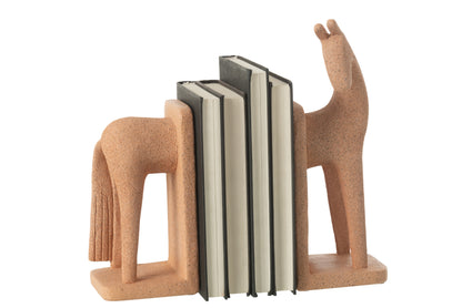 Set van 2 boekensteunen Paard Modern Resin Terra