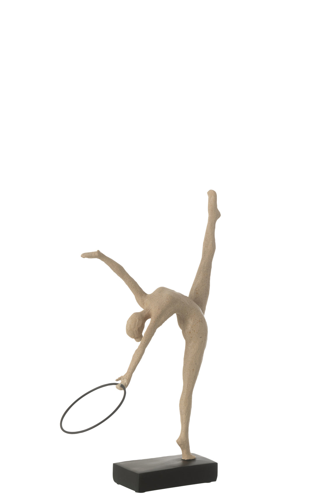 Gymnastiek Hoepel Op Voet Resin Beige/Zwart