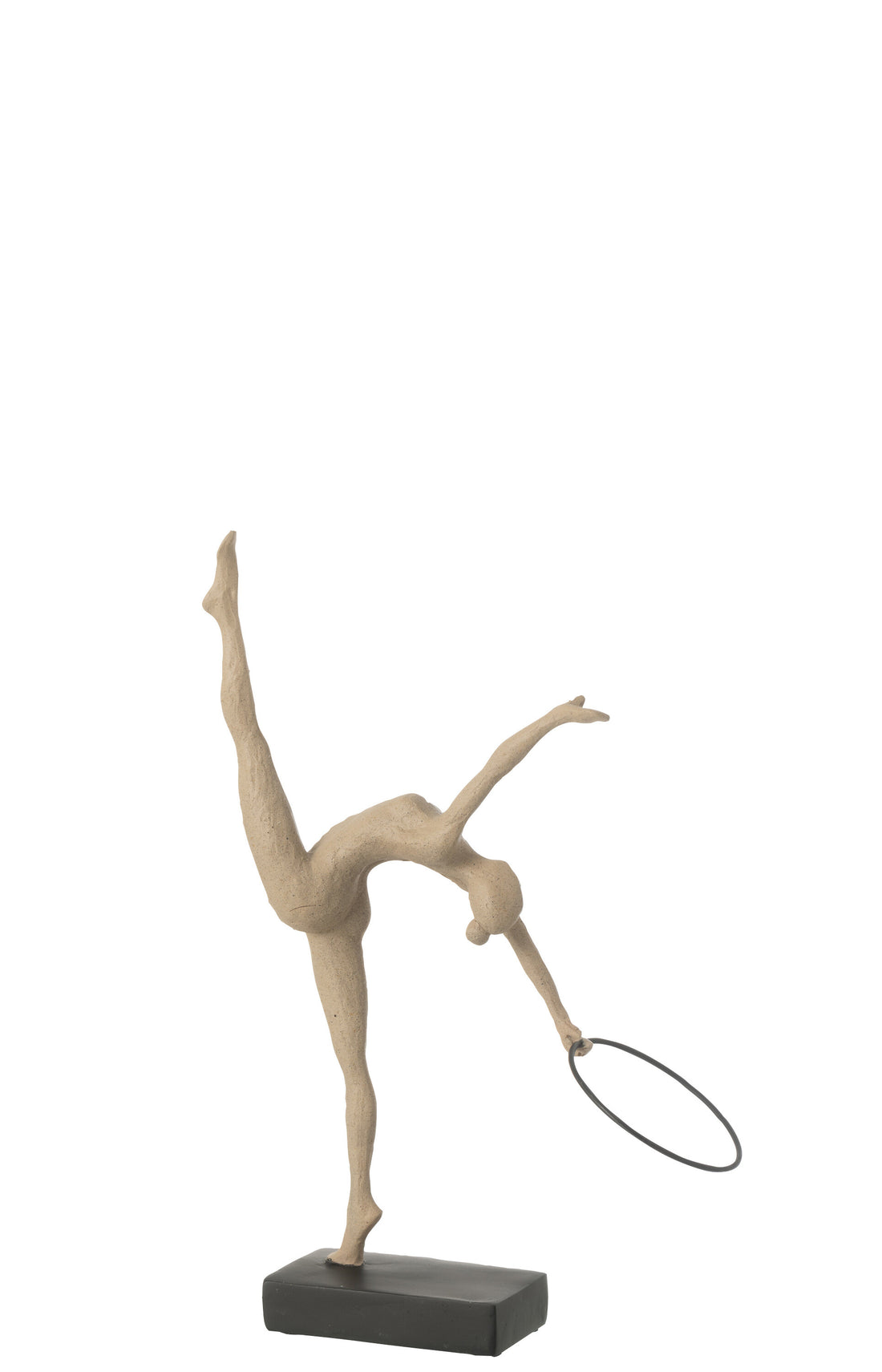 Gymnastiek Hoepel Op Voet Resin Beige/Zwart