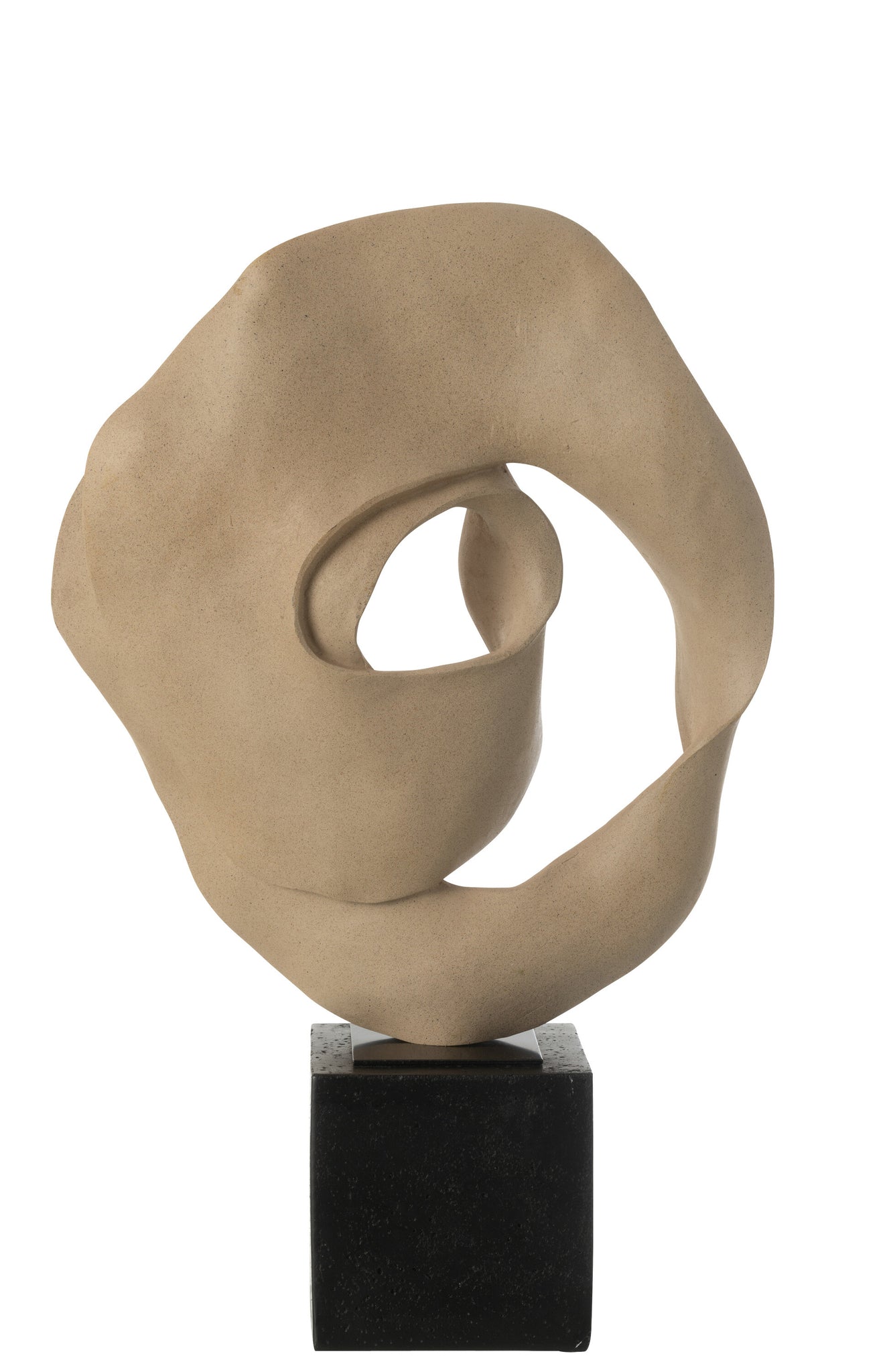 Deco Abstract Op Voet Hars Beige/Zwart