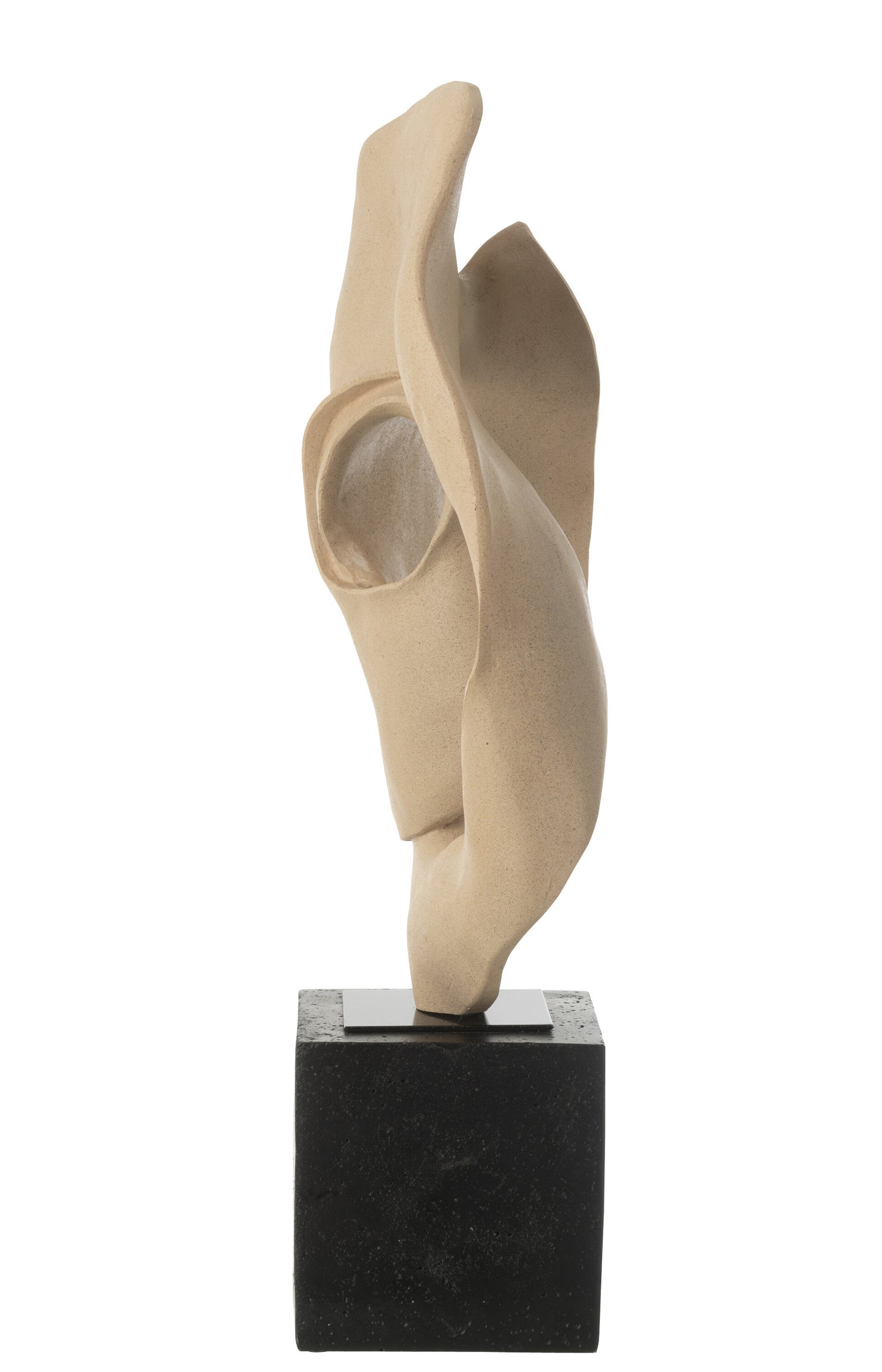 Deco Abstract Op Voet Hars Beige/Zwart