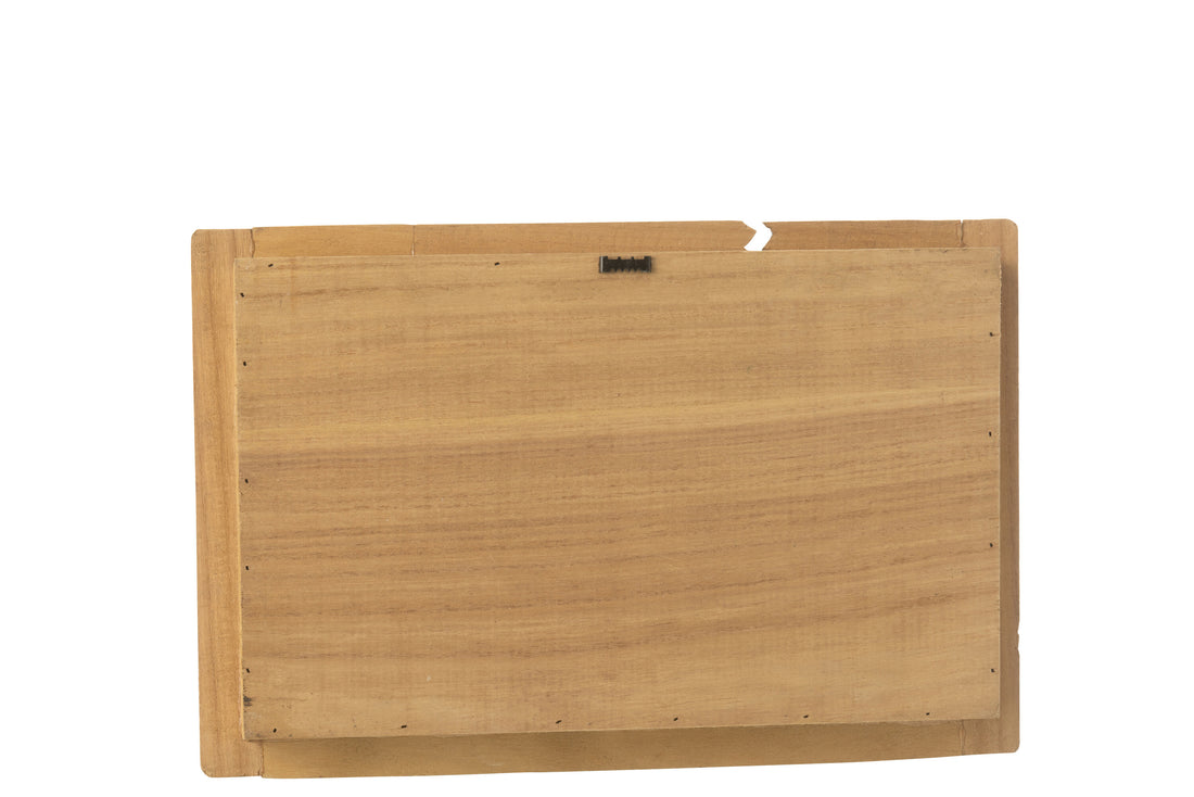 Boot in frame Paulownia hout natuurlijk/wit