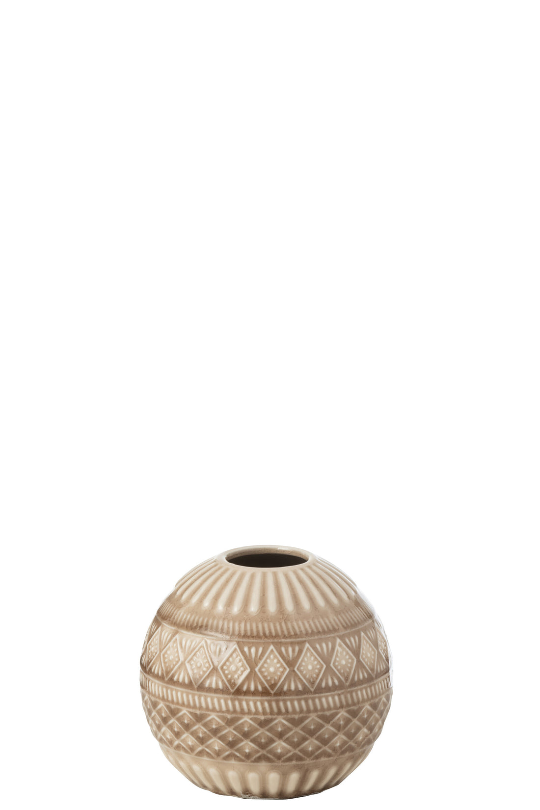 Vaas Bal Etnisch Porselein Beige S