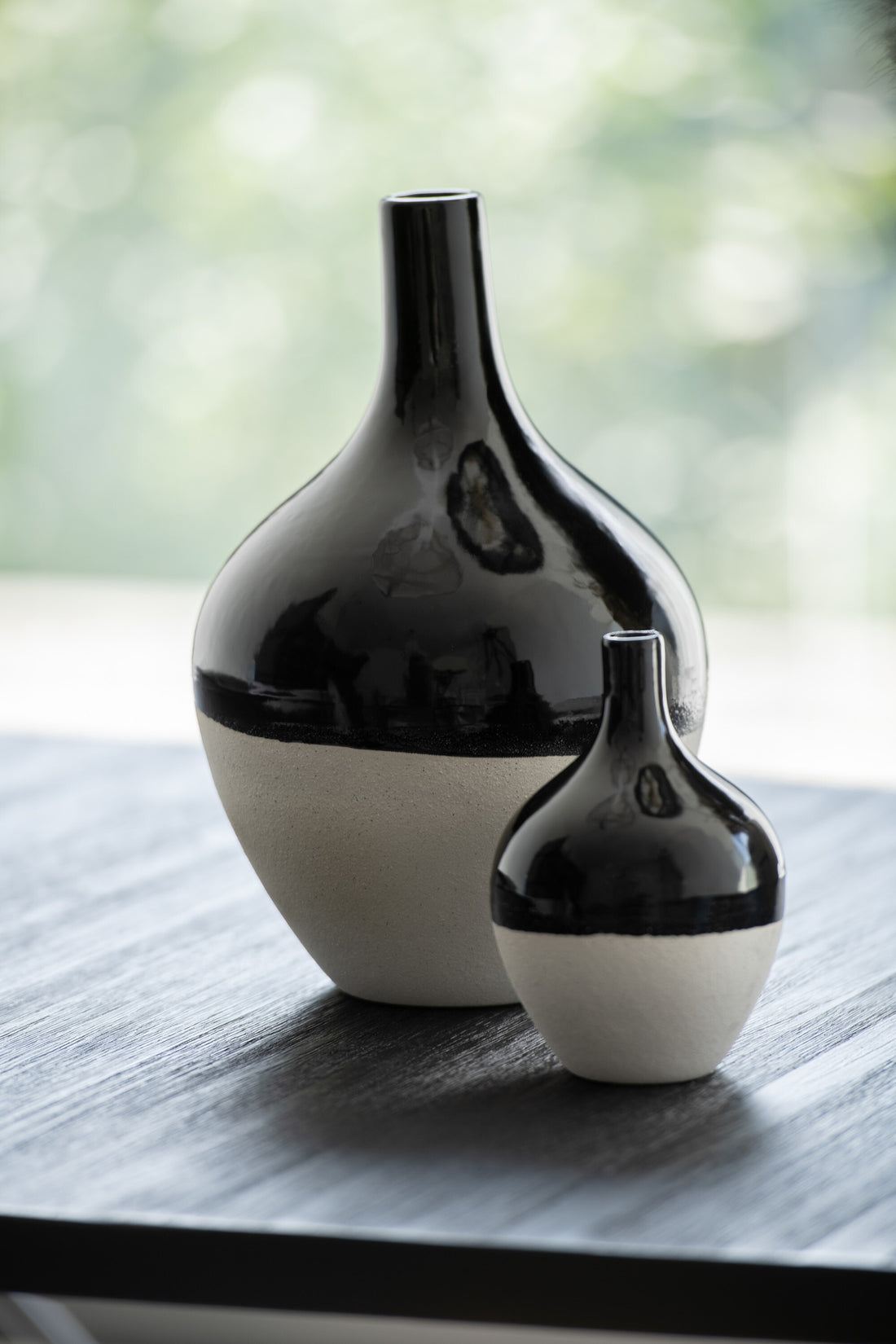 Vase Iva Porcelain Black/White S