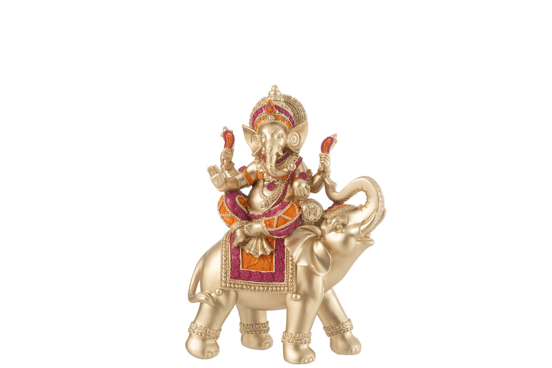 Ganesha Op Olifant Hars Mix Klein