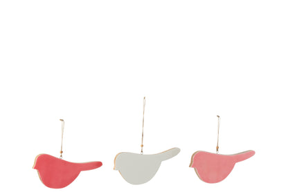 Hanger Vogel Mangohout Mix Klein Assortiment Van 3