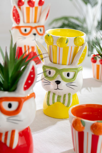 Bloempot 2 Delen Konijn Dolomiet Mix Groot Assortiment Van 3