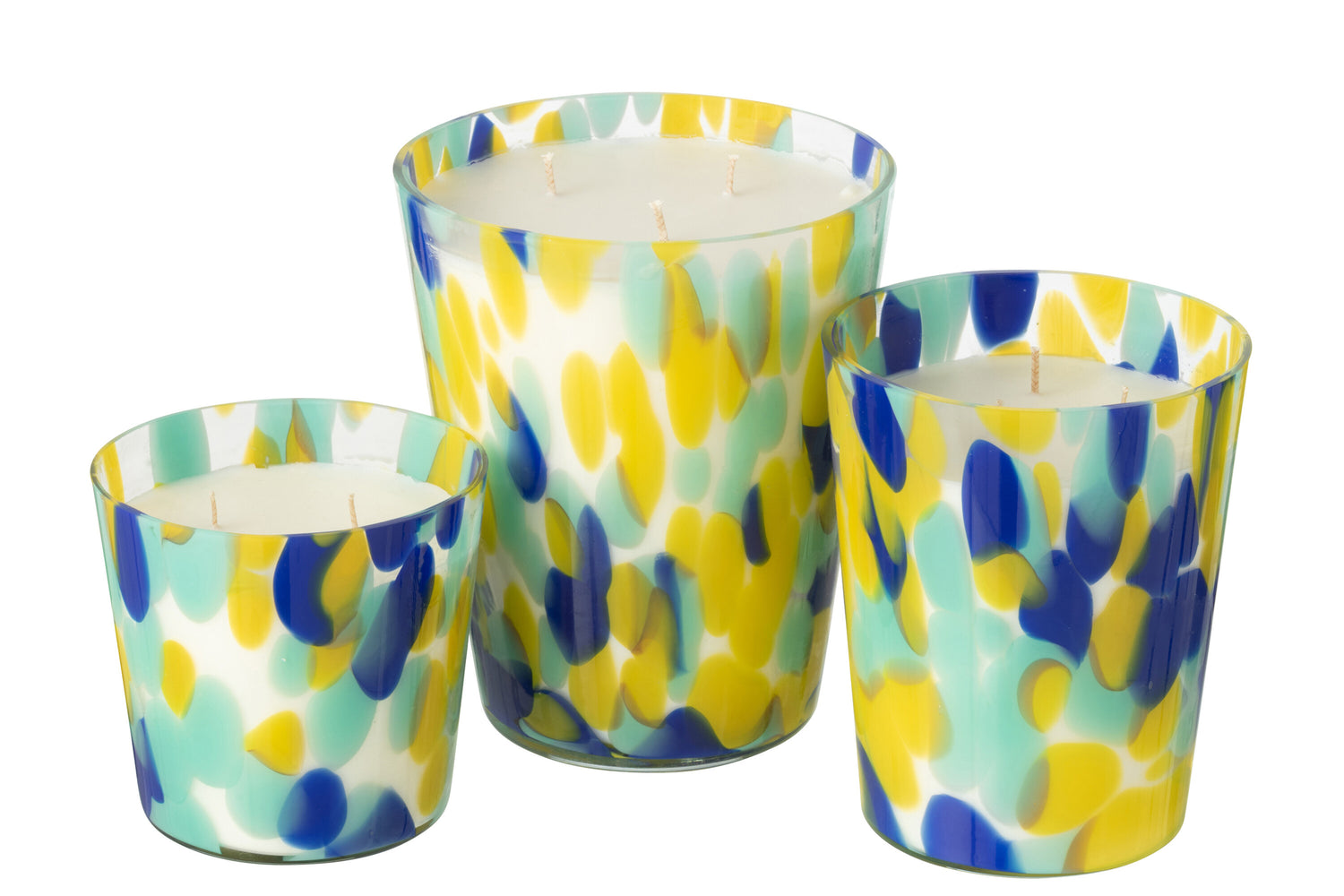 Geurkaars Noa Blauw/Geel Groot-95Uur