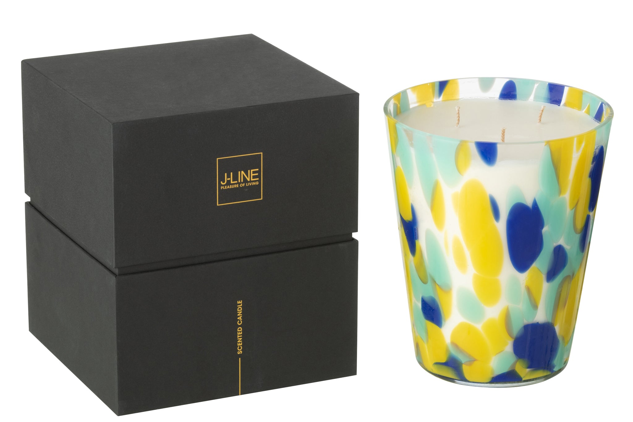 Geurkaars Noa Blauw/Geel Groot-95Uur