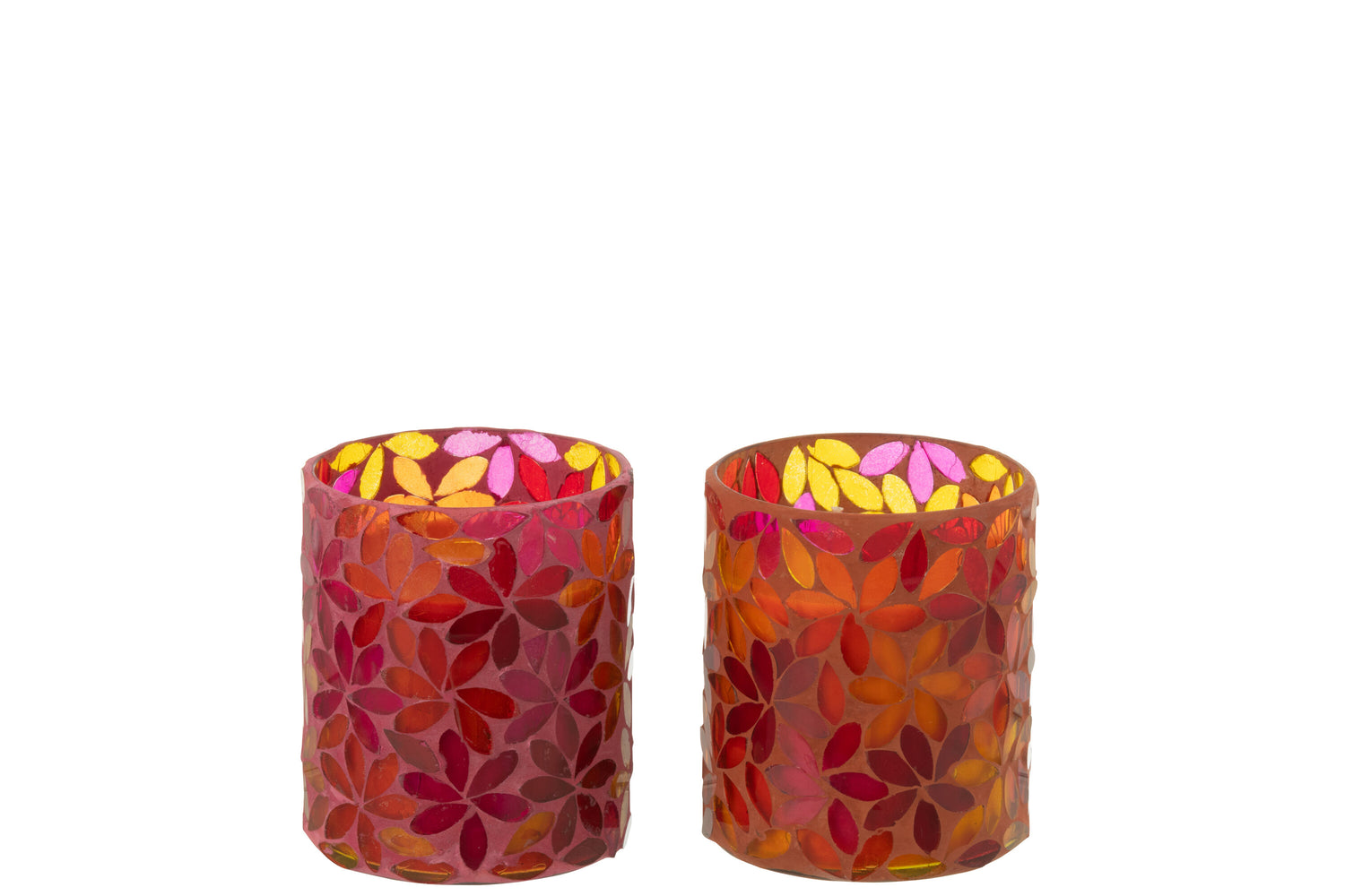 Geurkaars Bloemenmozaïek Was Klein Assortiment Van 2-38 Uur