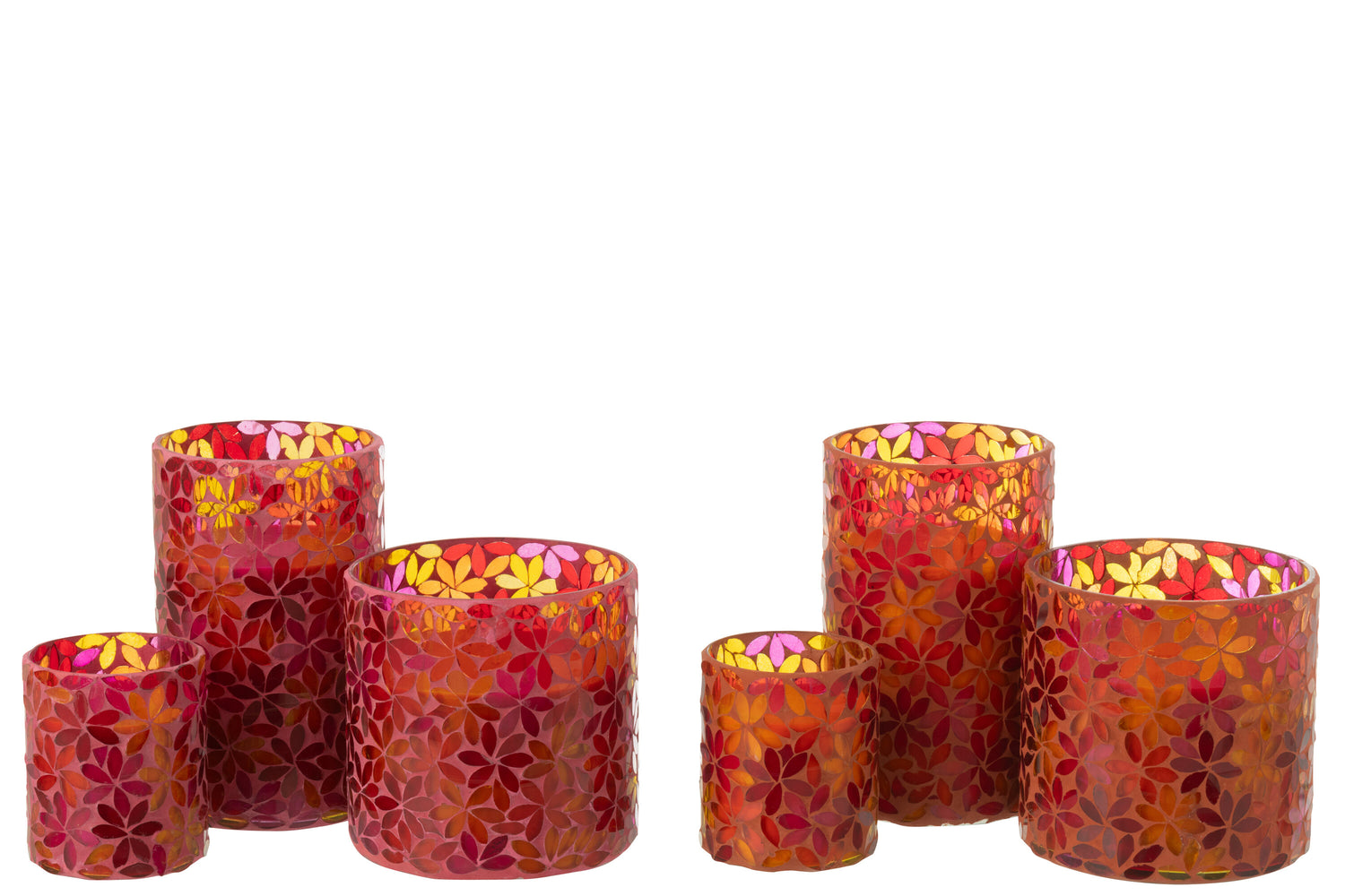 Geurkaars Bloemenmozaïek Was Groot Assortiment Van 2-55 Uur