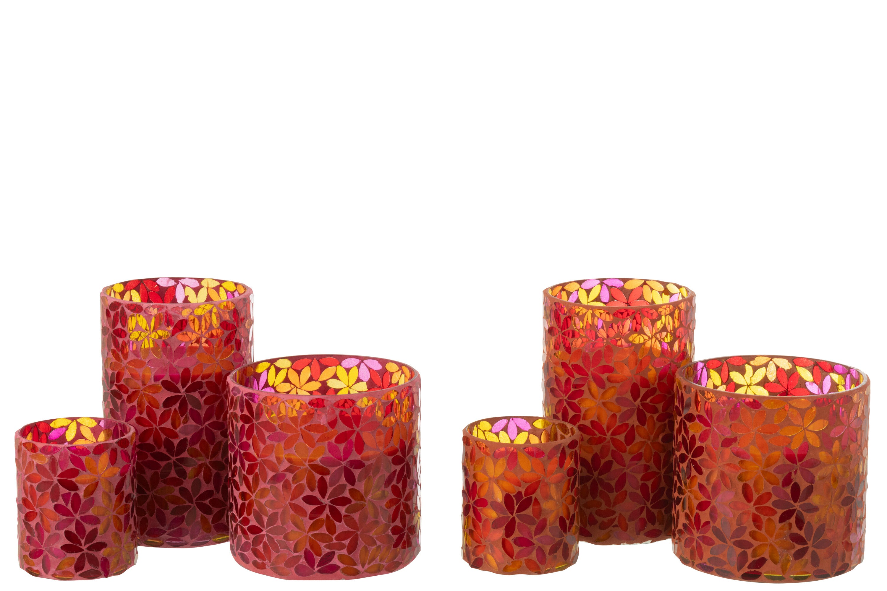 Geurkaars Bloemenmozaïek Was Groot Assortiment Van 2-55 Uur