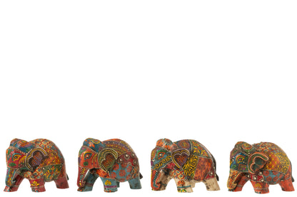 Olifant Delhi Mango Hout Mix Kleine Assortiment Van 4