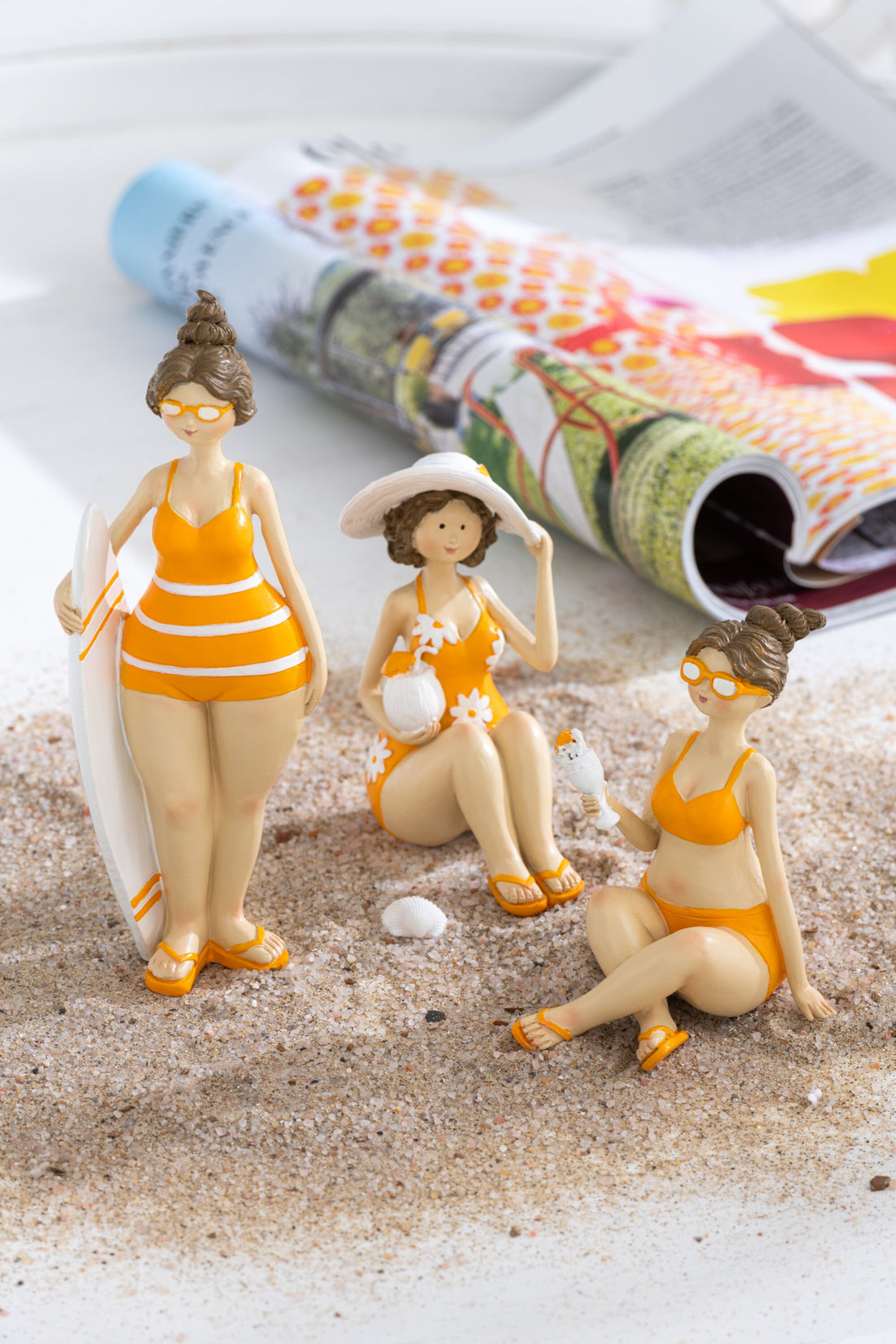 Stranddames Hars Oranje Assortiment Van 3