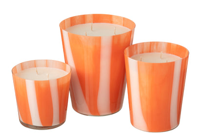 Geurkaars Noa Lines Oranje Groot-95 uur