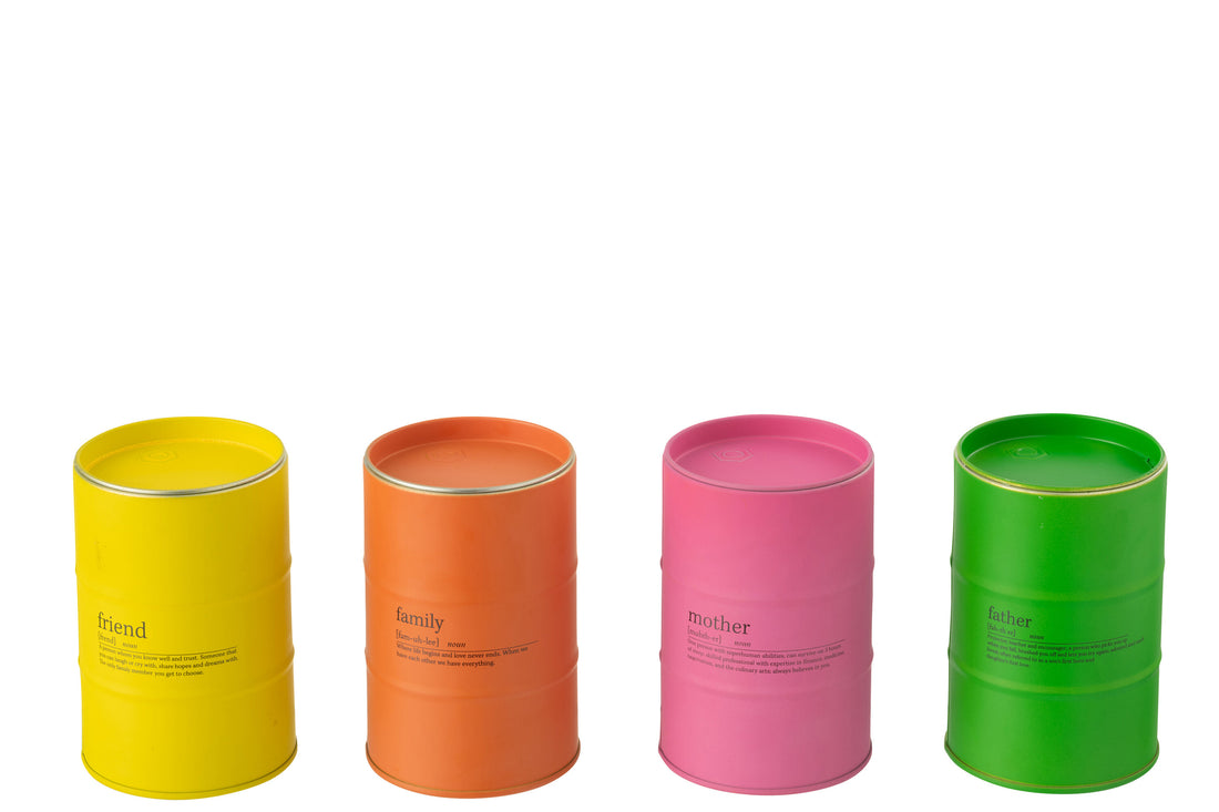 Geurkaars Familie Quote Engels-Frans Mix-50H Assortiment Van 4