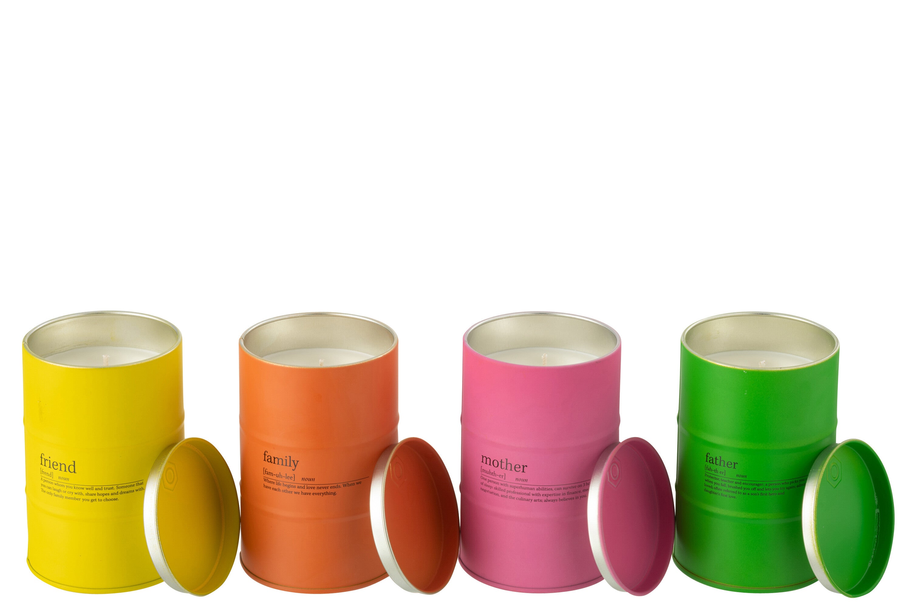 Geurkaars Familie Quote Engels-Frans Mix-50H Assortiment Van 4