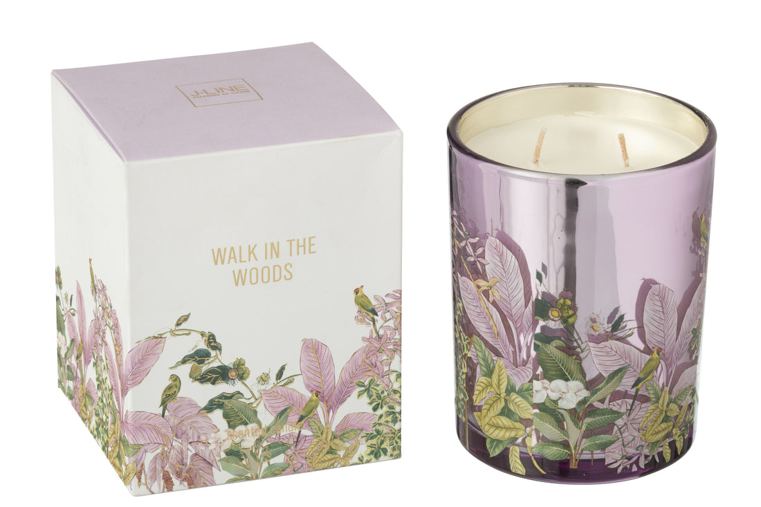 Geurkaars Walk In The Woods Wax Roze Groot-70 uur