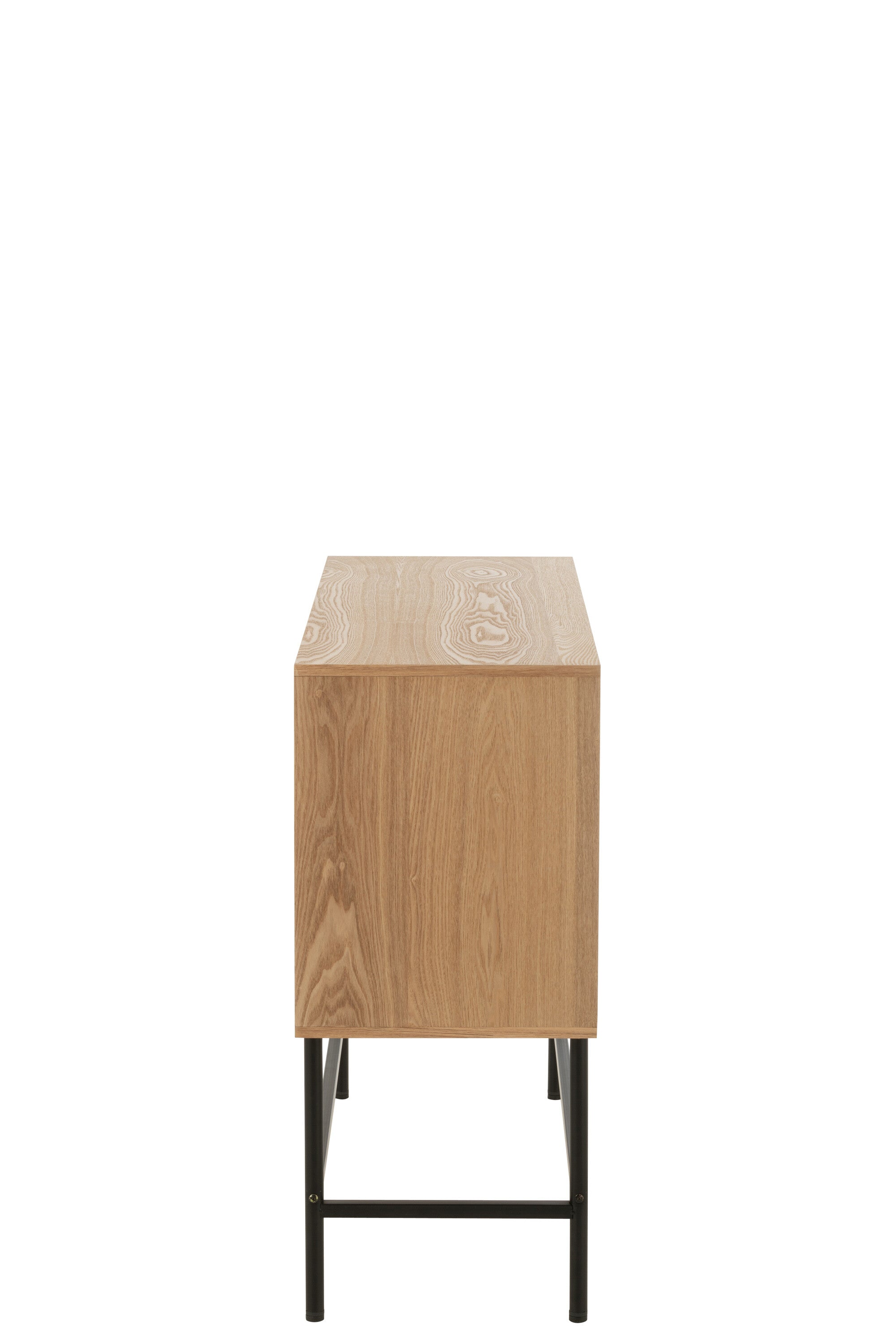 Kast Vierkant Mdf/Metaal Natuur/Zwart Klein