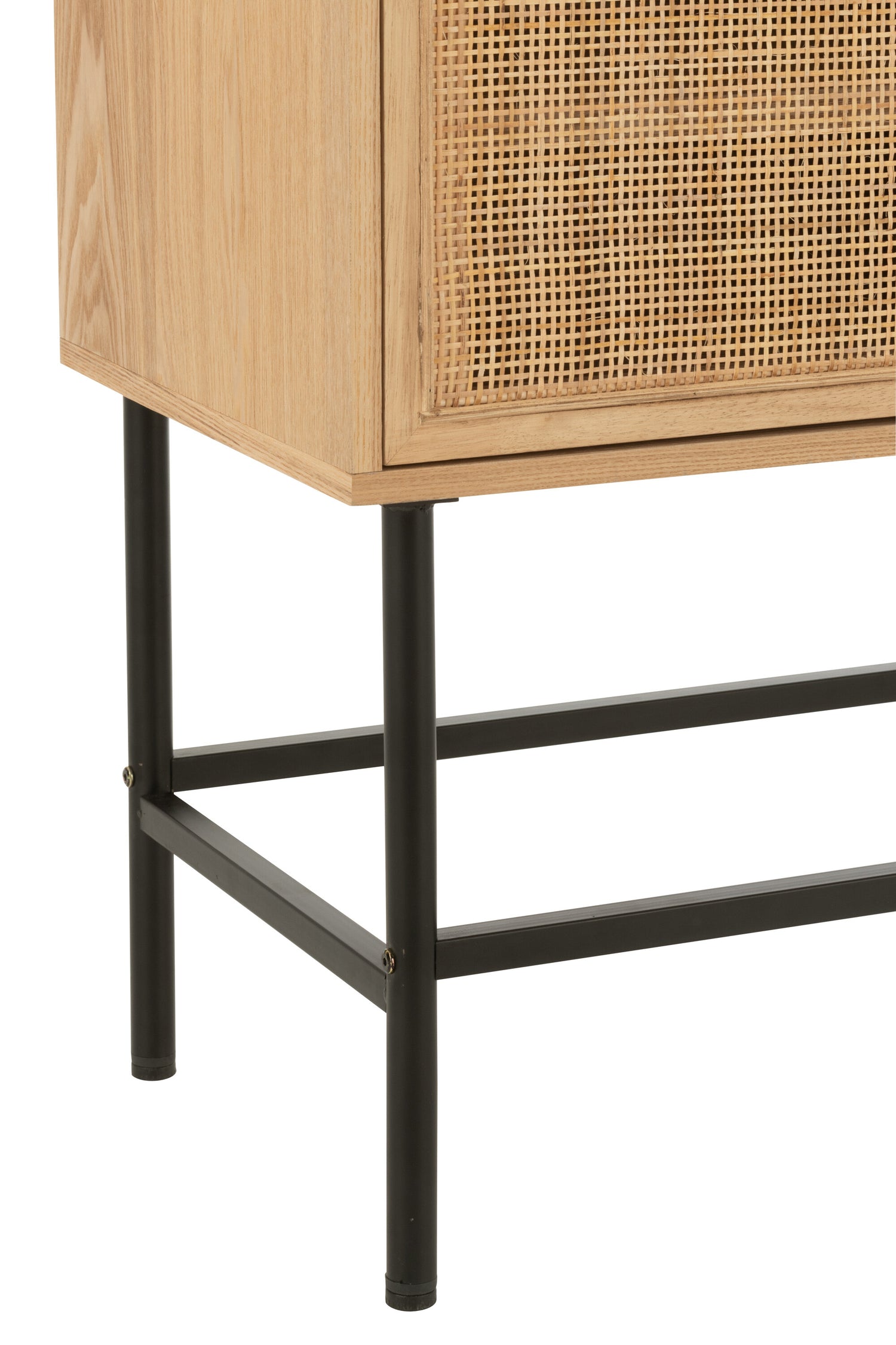 Kast Vierkant Mdf/Metaal Natuur/Zwart Klein