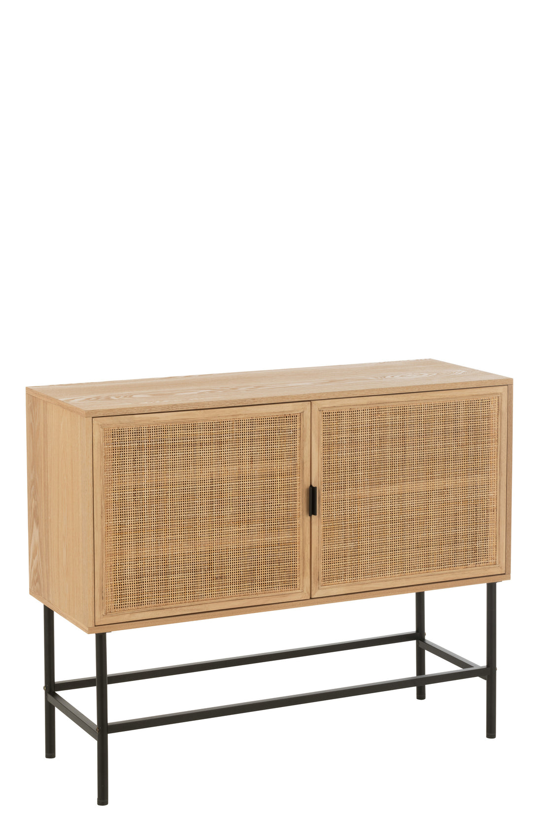 Kast Vierkant Mdf/Metaal Natuur/Zwart Klein