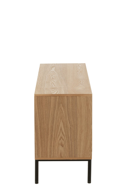 Kast Vierkant Mdf/Metaal Natuur/Zwart Groot
