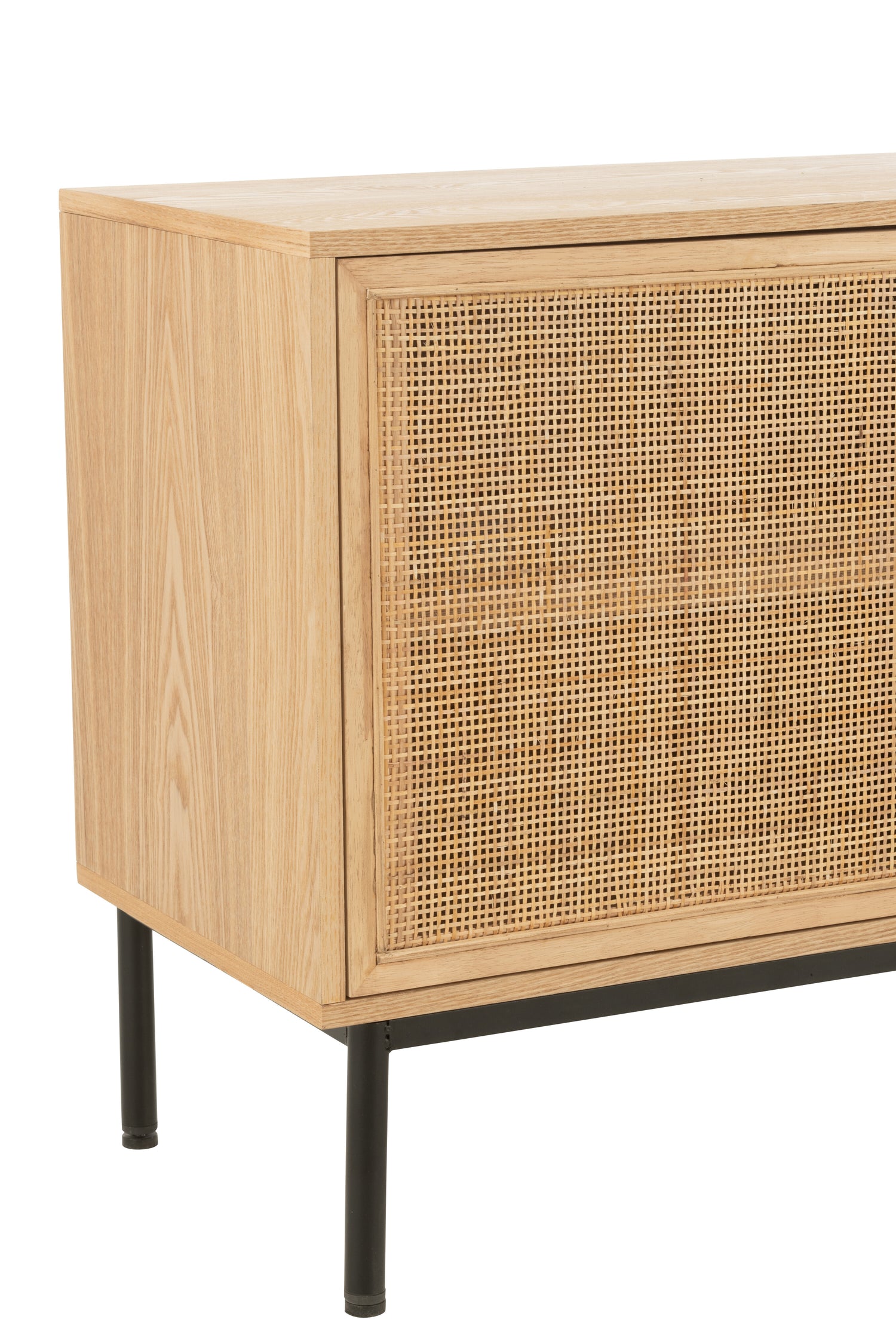 Kast Vierkant Mdf/Metaal Natuur/Zwart Groot
