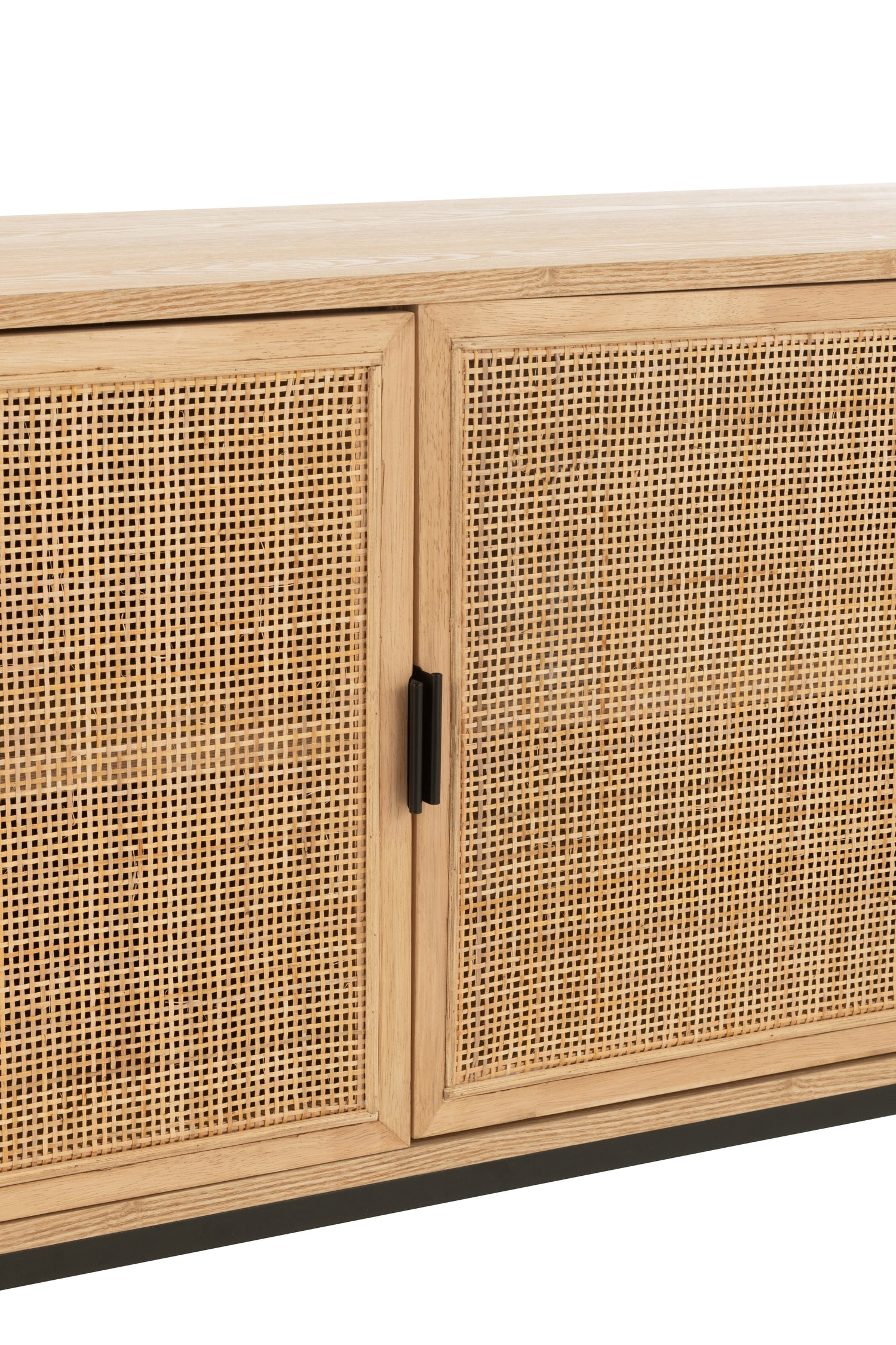 Kast Vierkant Mdf/Metaal Natuur/Zwart Groot