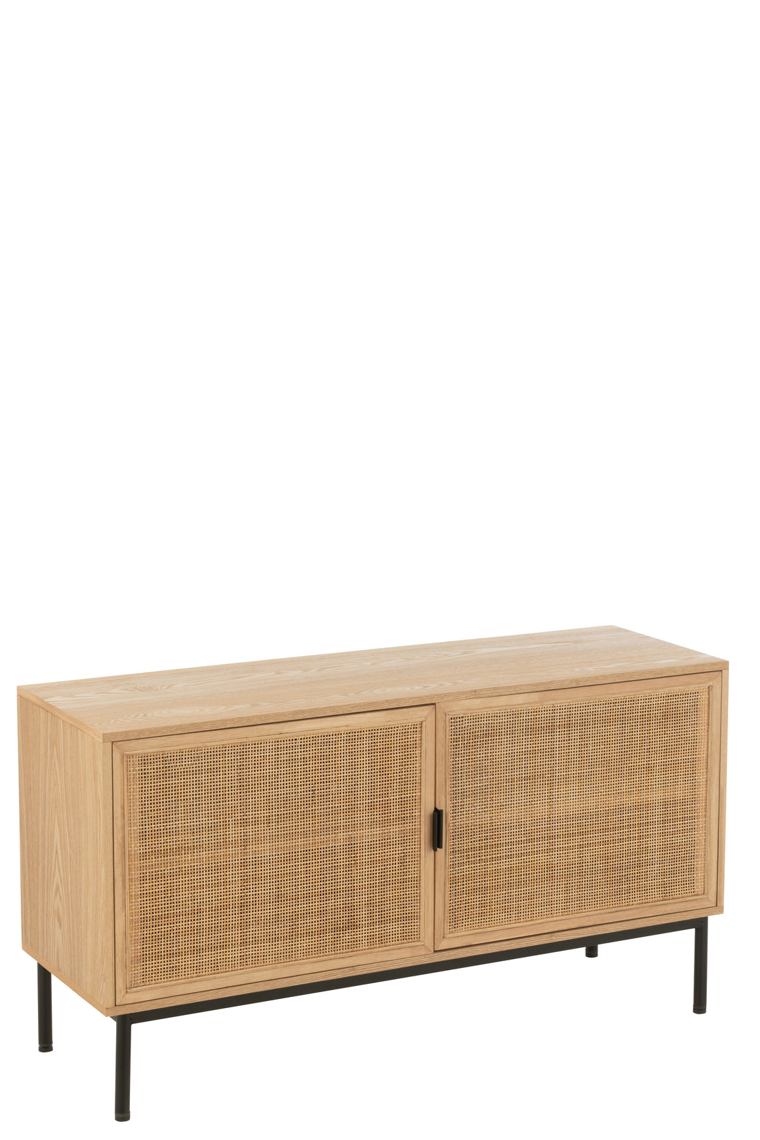 Kast Vierkant Mdf/Metaal Natuur/Zwart Groot