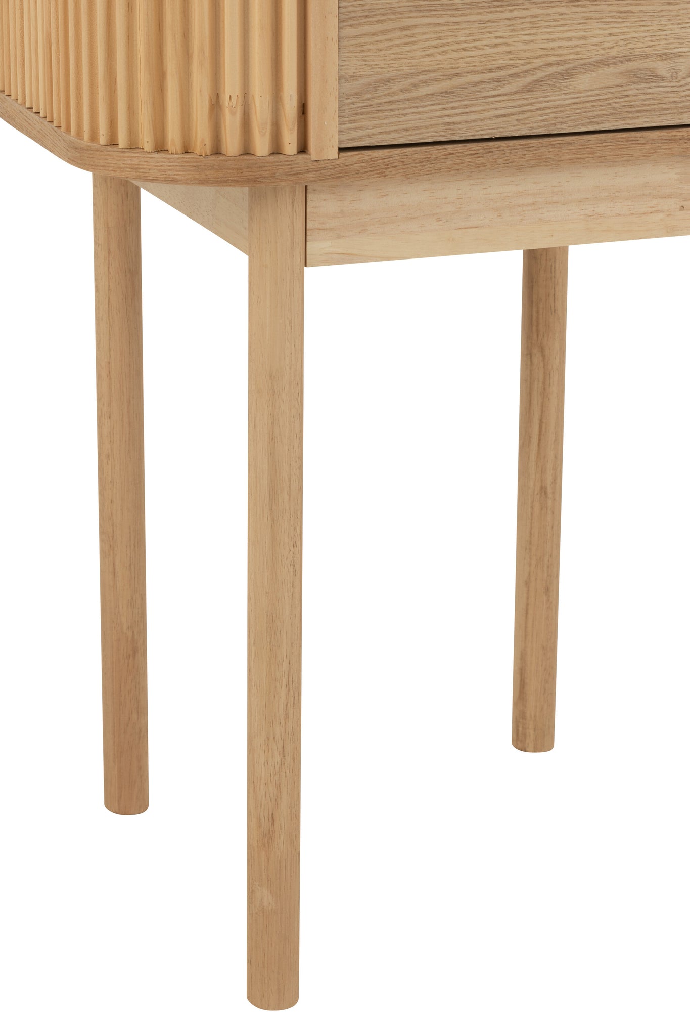 Nachtkastje afgerond MDF/Dennenhout Natuurlijk