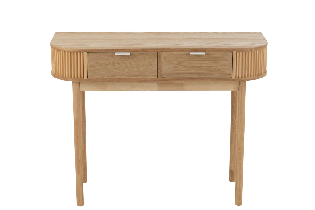 Console Afgerond Mdf/Dennenhout Natuurlijk