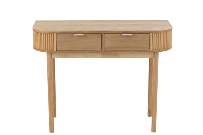 Console Afgerond Mdf/Dennenhout Natuurlijk