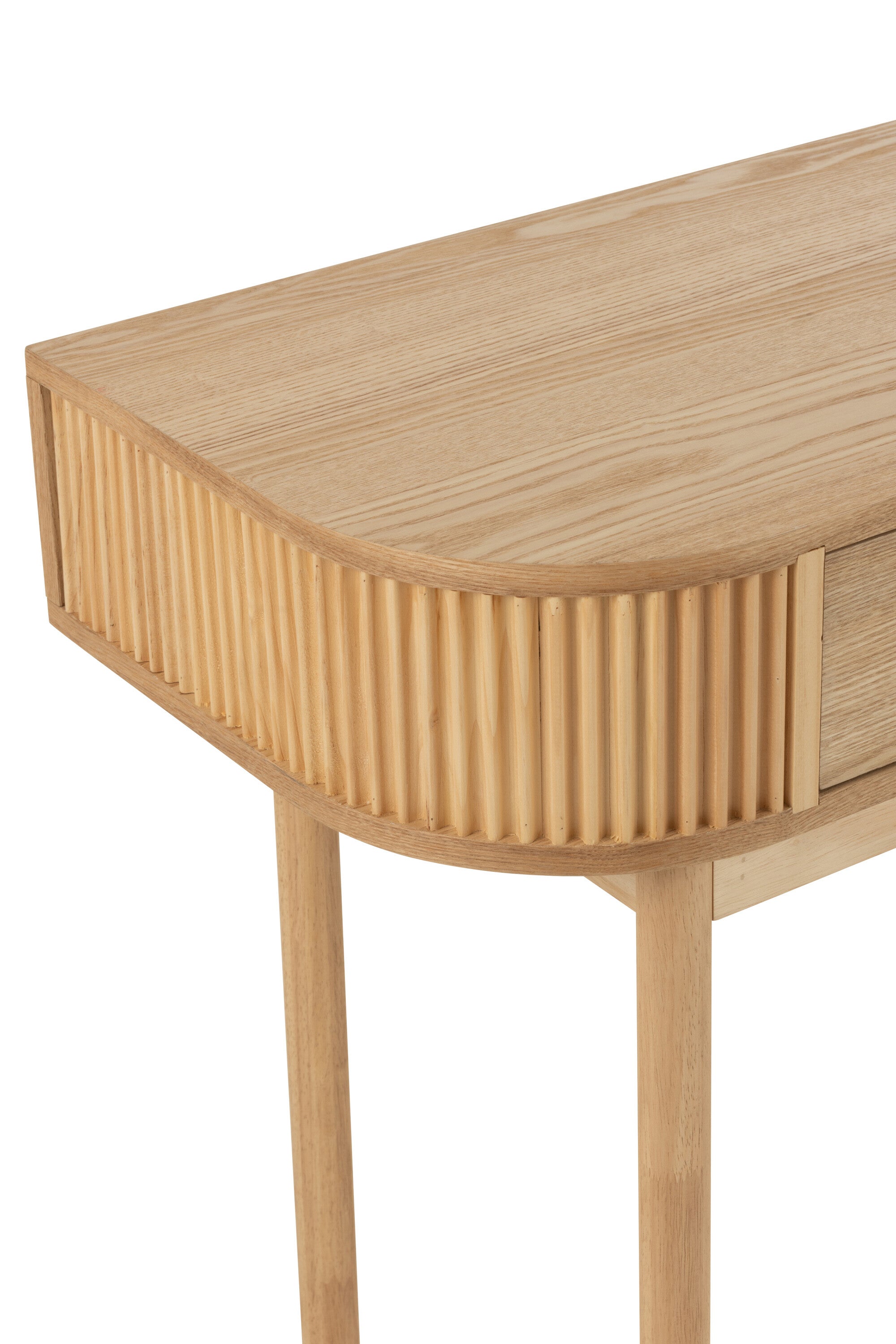 Console Afgerond Mdf/Dennenhout Natuurlijk