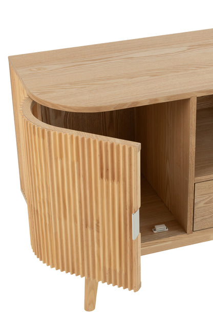 Kast Afgerond MDF/Dennenhout Natuurlijk Klein