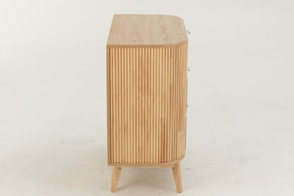 Kast Afgerond MDF/Dennenhout Natuurlijk Groot